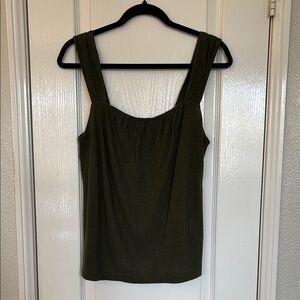 Banana Republic Factory SL Linen Blend Tank Top - Bright Moss